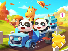 Spiel Jigsaw Puzzle: Baby Panda Autumn