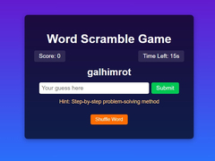 Spiel Word Scramble Game Challenge