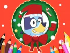 Spiel Coloring Book: Bluey Santa Claus