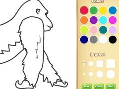 Spiel Gorilla Coloring Book for Kids