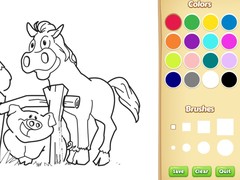 Spiel Farm Animals Coloring Book for Kids