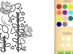 Spiel Butterflies and Flowers Coloring Book for Kids