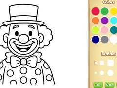 Spiel Clown Coloring Book