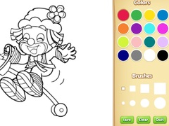 Spiel Clown Coloring Pages