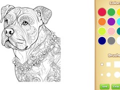 Spiel Dog Coloring Book for Adults