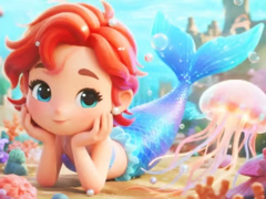Spiel Jigsaw Puzzle: Chibi Mermaid Marshmallow Jellyfish