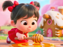 Spiel Jigsaw Puzzle: Honey Girl Candy House