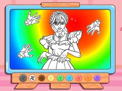 Spiel Coloring Book: Wednesday Addams Dancing