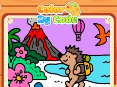 Spiel Color By Code Volcano Hedgehog
