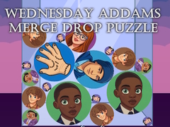Spiel Wednesday Addams Merge Drop Puzzle
