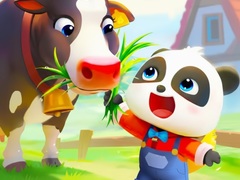 Spiel Jigsaw Puzzle: Baby Panda Cow Ranch
