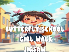 Spiel Butterfly School Girl Walk Jigsaw