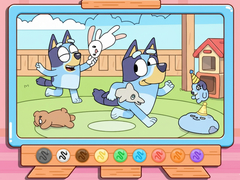 Spiel Coloring Book: Bluey & Bingo Chasing Play