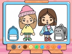 Spiel Coloring Book: Toca Boca Back To School