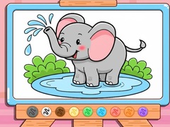 Spiel Coloring Book: Cute Baby Elephant