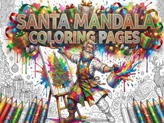 Spiel Santa Mandala Coloring Pages