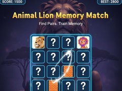 Spiel Animal Lion Memory Match