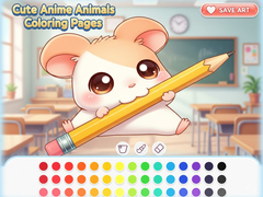 Spiel Cute Anime Animals Coloring Pages