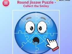 Spiel Round jigsaw Puzzle - Collect the Smiley