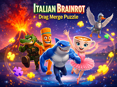 Spiel Italian Brainrot Drag Merge Puzzle
