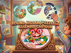 Spiel Round Jigsaw Puzzle 2 Assemble Cartoon
