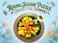 Spiel Round jigsaw Puzzle - Collect the Flower