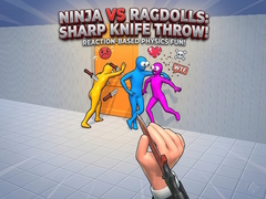 Spiel Ninja vs Ragdolls: Sharp Knife Throw!