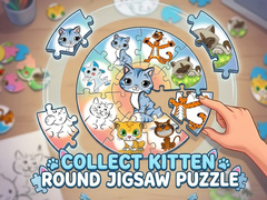 Spiel Round jigsaw Puzzle - Collect Kitten