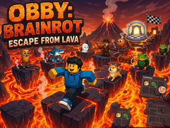 Spiel Obby: Brainrot escape from Lava