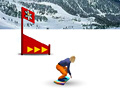 Spiel Snowboard slalom