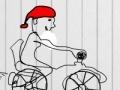 Spiel Santa on a motorcycle